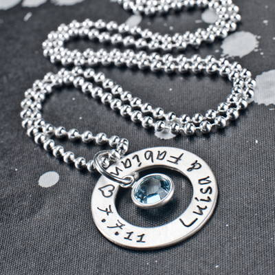 SOMETHING BLUE 925 Silber Kette